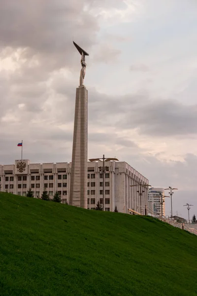 Samara Russie Septembre 2017 Monument Gloire Sur Remblai Volga — Photo