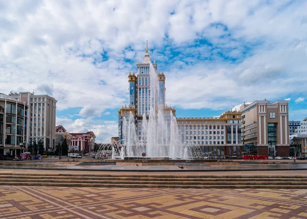 Saransk Rusko Srpna 2017 Pohled Náměstí Ogarev Mordovia State University — Stock fotografie