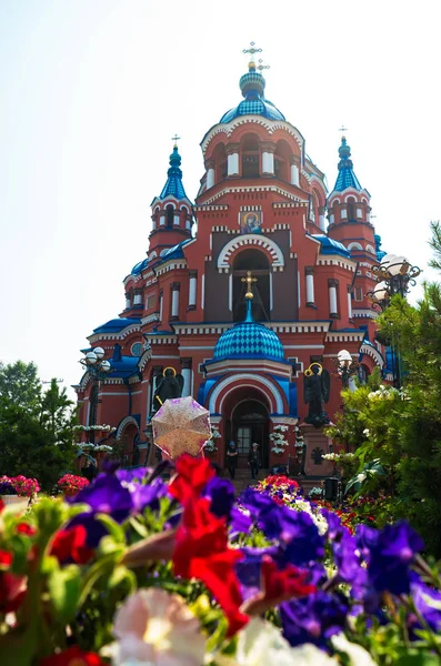 Irkoutsk Russie Juillet 2018 Belle Vue Sur Église Notre Dame — Photo