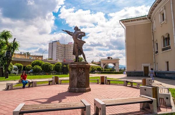 Ulan Ude Russia August 2018 View Monument Beauty Angar Buryat — Stock Photo, Image