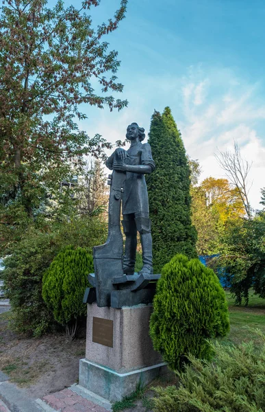 Kaliningrad Russie Septembre 2018 Monument Pierre Grand Dans Parc Près — Photo