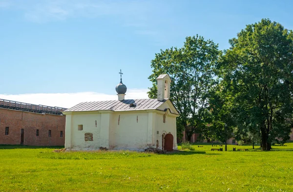 Chiesa Andrew Stratilat Sul Territorio Del Cremlino Novgorod Parco Veliky — Foto Stock
