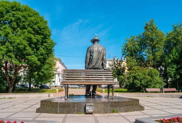 Veliky Novgorod Russia June 2019 Monument Sergei Rachmaninov Back City — Stock Photo, Image