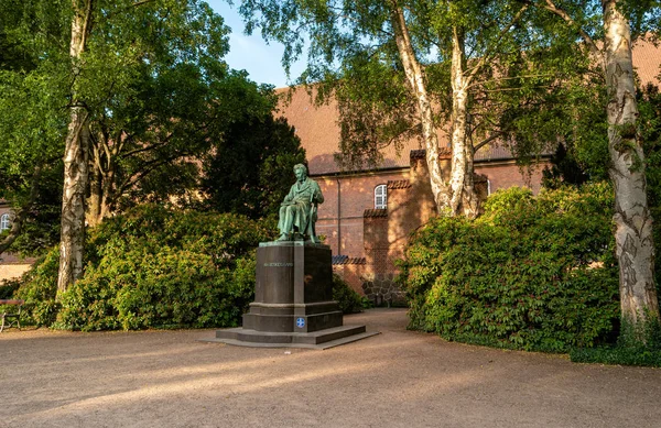 Kopenhagen Denemarken Juni 2019 Monument Voor Soren Kierkegaard Koninklijke Bibliotheek — Stockfoto