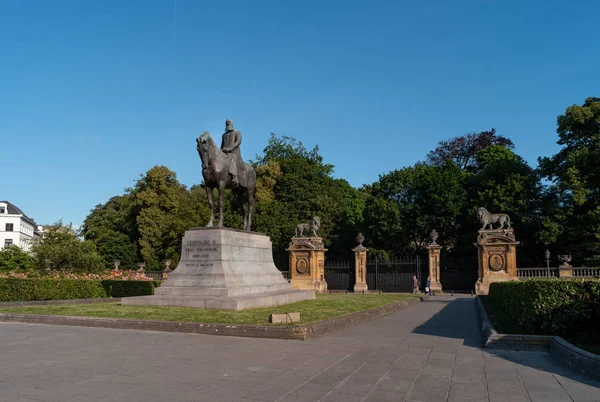 Bruselas Bélgica Julio 2019 Monumento Rey Leopoldo — Foto de Stock