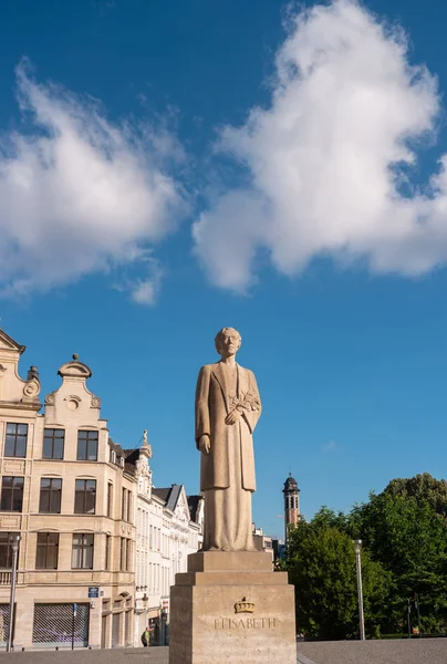 Brussels Belgium July 2019 Monument Queen Elisabeth Square Mont Des — Stock Photo, Image