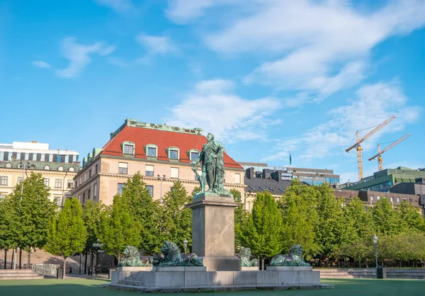 Statue Charles Xiii Sculpture Opened 1821 Kungstradgarden Park Central Stockholm — Stock Photo, Image
