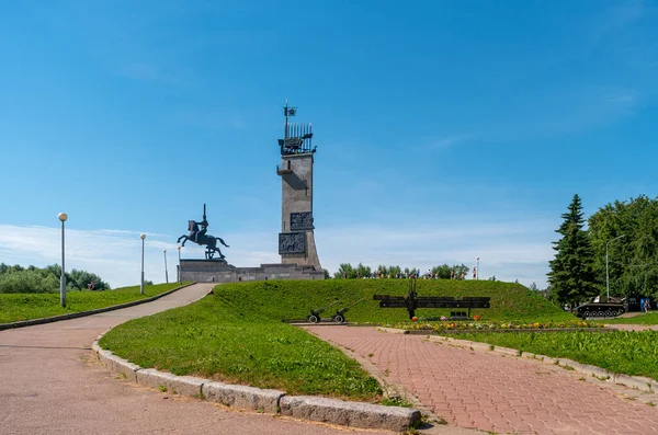 Weliki Nowgorod Russland Juni 2019 Siegesdenkmal Auf Dem Katharinenhügel Der — Stockfoto