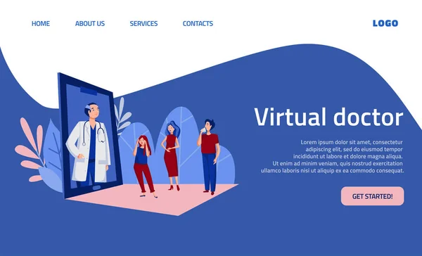 Virtual _ Doctor — стоковый вектор