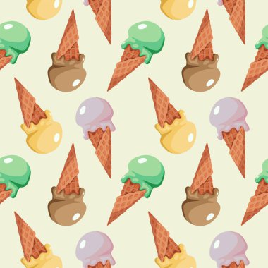 Dondurmayla kusursuz desen. Tekstil, kumaş ve ambalaj için hoş bir stil. Vektör illüstrasyonu