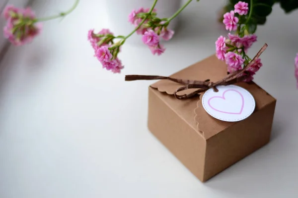 Handmade gift with flowers