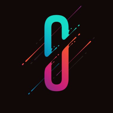 Modern soyut renkli numarası. Dinamik sıvı mürekkep su sıçramalarına numarası. Vektör tasarım öğesi sanat için. Sayı 2