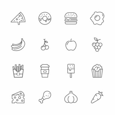 Vektör satırı gıda simgesi