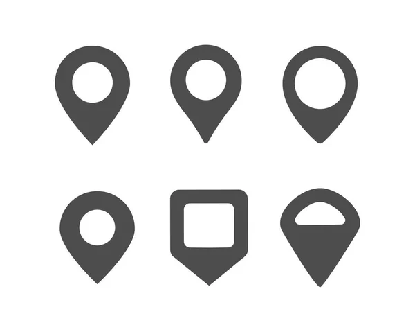 Set Point Location Vector Icons — Stock Vector