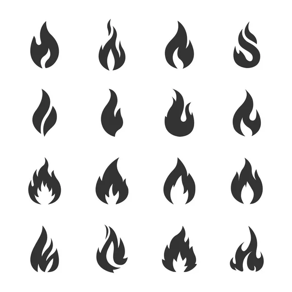 Définir Des Icônes Feu Images Vectorielles — Image vectorielle