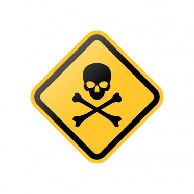 kafatası işareti tehlike uyarı