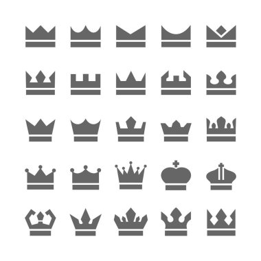 Vektör Crown Icon koleksiyonu ayarla