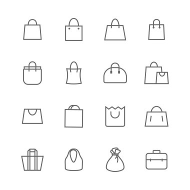 Çanta web satırı simgesi toplama