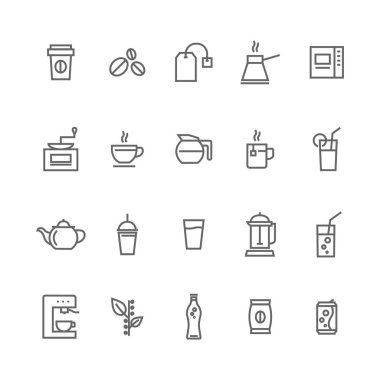 Kahve Dükkanı anahat simgeleri ilgili web simgesi kafe için