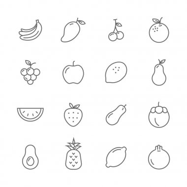 Meyve ince çizgi web simgesi 