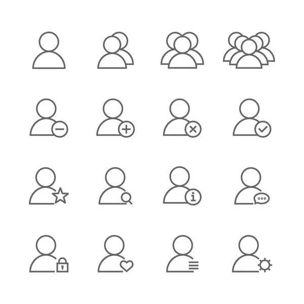 概要アイコンのベクター ユーザーとアバター — ストックベクタ