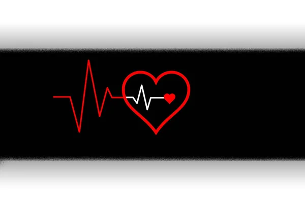 停止と新しい生命の誕生の心電図 デスクトップの壁紙 — ストック写真
