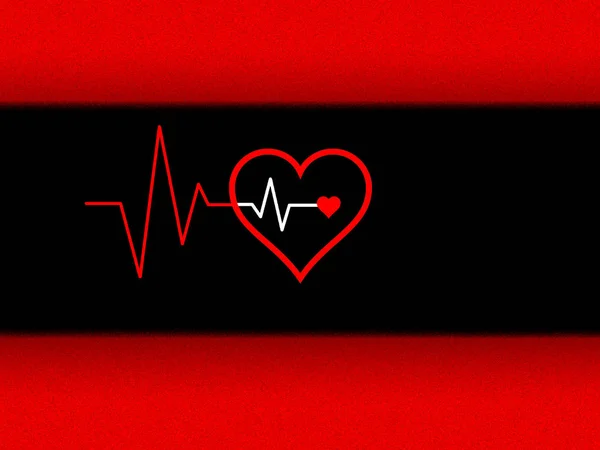 Ein Kardiogramm Des Herzens Ein Stopp Und Die Geburt Eines — Stockfoto