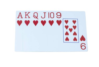Beyaz arkaplanda izole edilmiş kart oynatılıyor