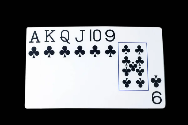 Spielkarten auf schwarzem Hintergrund, Konzept von Grat und Gewinn — Stockfoto