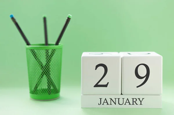 Calendario de escritorio de dos cubos para el 29 de enero — Foto de Stock