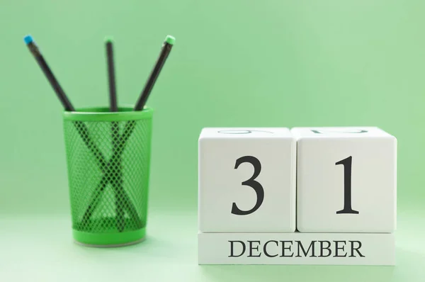 Calendario de escritorio de dos cubos para el 31 de diciembre — Foto de Stock