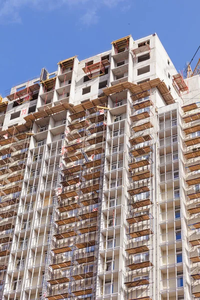 Construction Site Multi Storey New House Background Blue Sky — Stock Photo, Image