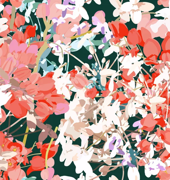 Bright summer flower pattern — Stock Vector