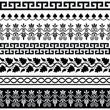 Antik Yunan desen - sorunsuz antika sınırları Yunanistan'dan ayarlar. 