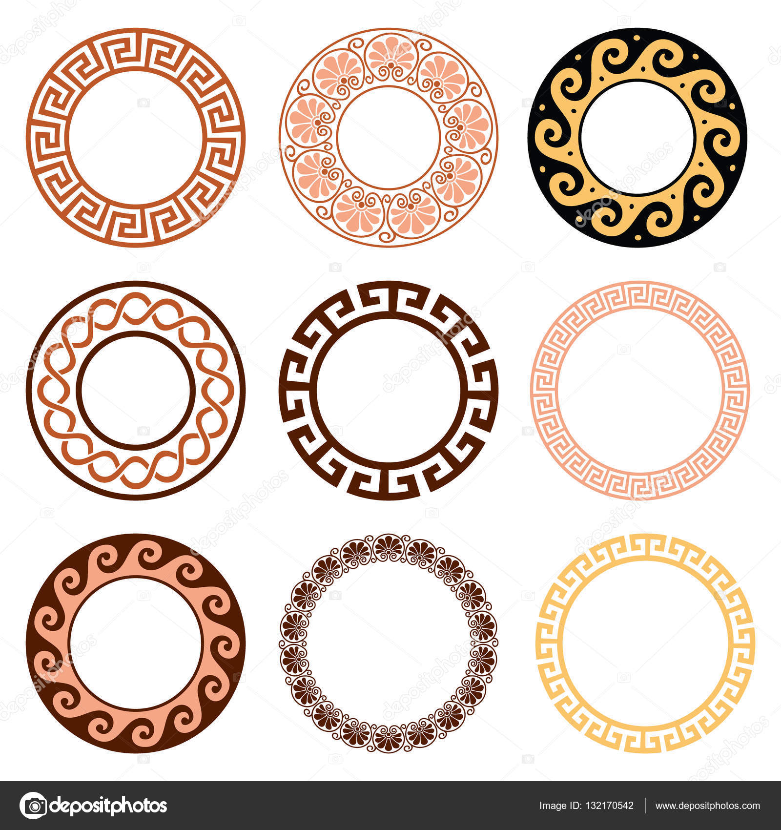 Ancient Greek Round Pattern Ancient Greek Round Pattern