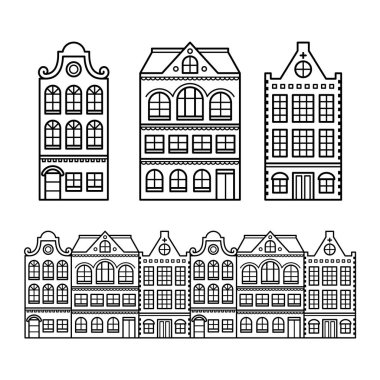 Hollanda evleri, Amsterdam binalar, Hollanda veya Hollanda archictecture simgeleri