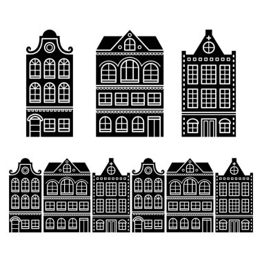 Amsterdam evler, Hollandalı binalar, Hollanda veya Hollanda archictecture simgeleri