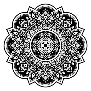 Mandala, Mehndi, Hint kına dövme yuvarlak desen veya arka plan