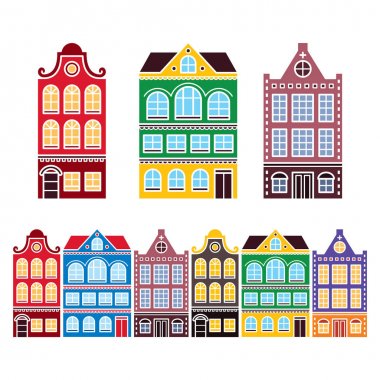 Amsterdam evler, Hollandalı binalar, Hollanda veya Hollanda archictecture simgeleri