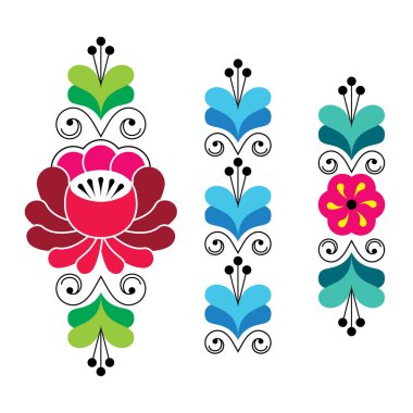 Rus Halk sanat desen - çiçek uzun şeritler