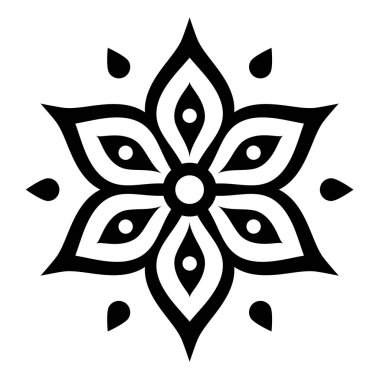 Boho çiçek Mehndi - Hint kına dövme esinlenen tasarım