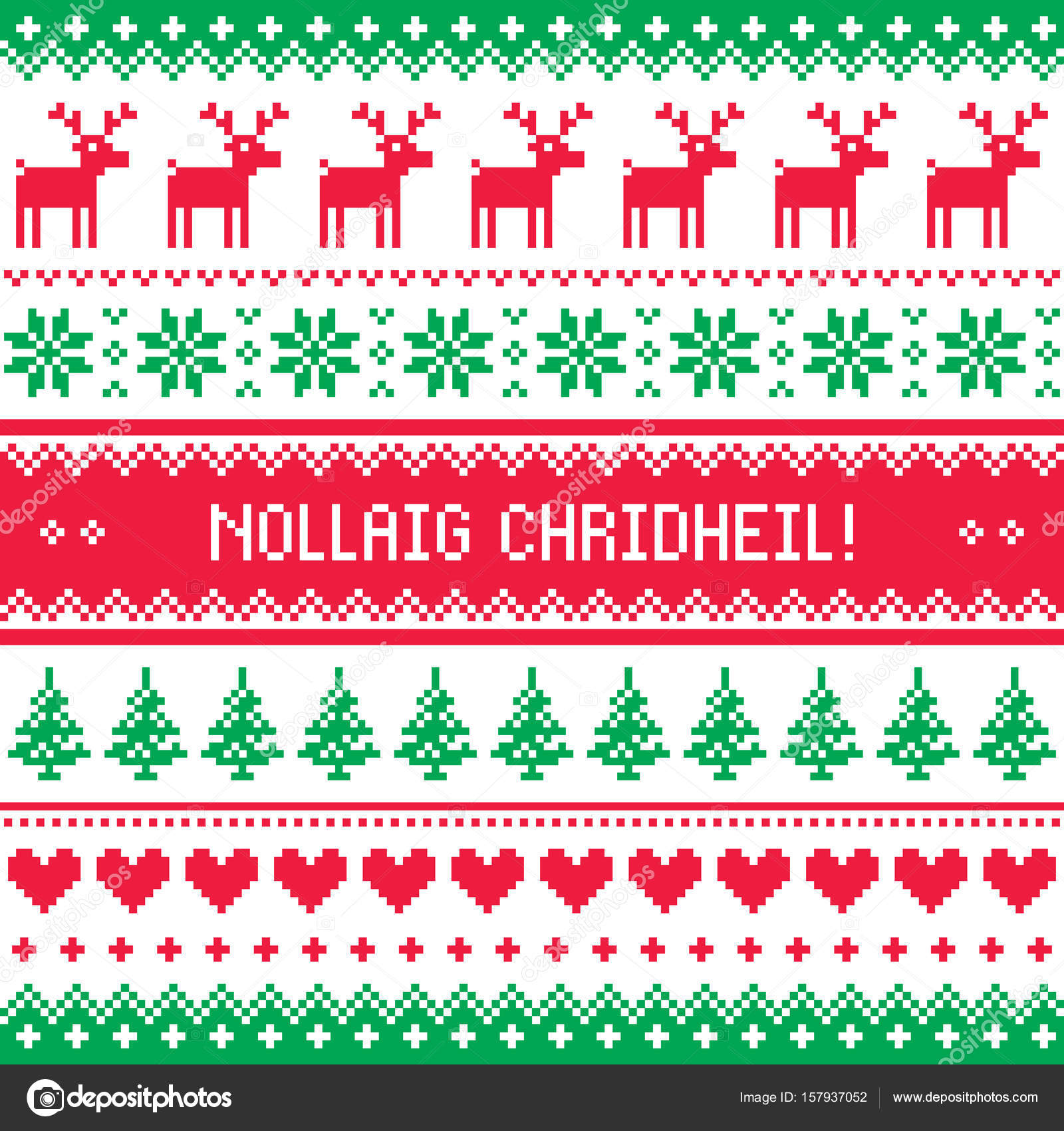 Buon Natale In Gaelico.Images Merry Christmas In Gaelic Scottish Merry Christmas In Scottish Gaelic Greetings Card Seamless Pattern Stock Vector C Redkoala 157937052