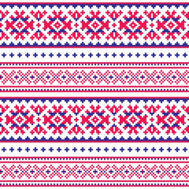 Sorunsuz Halk sanat desen, Lapland geleneksel tasarım, sorunsuz Sami vektör arka plan İskandinav, Nordic duvar kağıdı