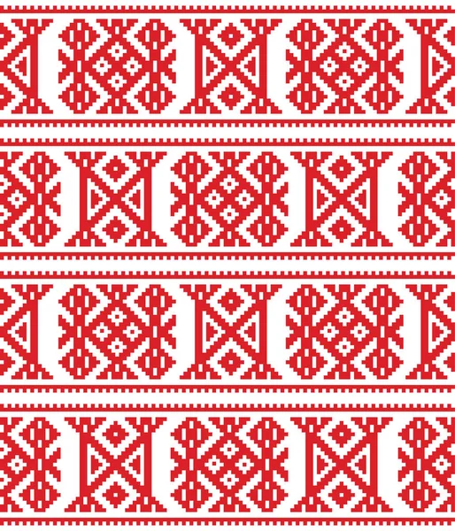 萨米语无缝矢量设计 拉普兰十字绣矢量图案 斯堪的纳维亚民间艺术 北欧风情 — 图库矢量图片