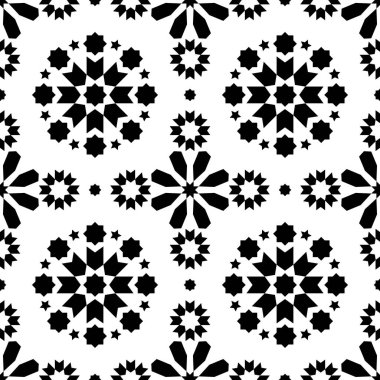 Geometrik seamless modeli Azulejos fayans, Portekizli mavi çini tasarım, repetitve arka plan 