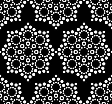 Boyama, Mandala tekrarlayan tasarım, Avustralya..... .sokak sanatı arka plan sorunsuz vektör desen Aborijin nokta 