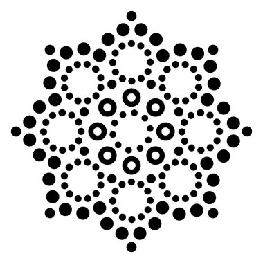 Mandala Australian nokta eşleştirme vektör tasarımı, retro Aborigina dekoratif desen, Avustralya mozaik sanatı