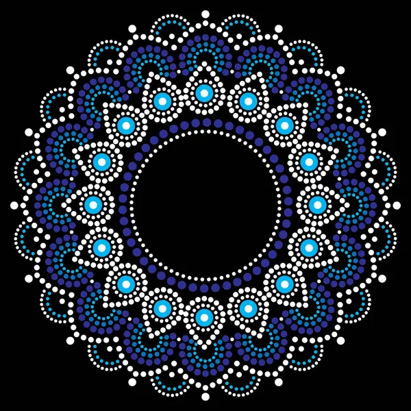 Aboriginal Mandala Dot Paitining Stijl Vector Design Traditioneel Dot Art — Stockvector