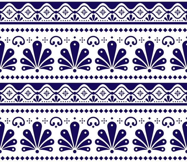 Motif Vectoriel Mexicain Sans Couture Inspiré Par Art Traditionnel Poterie — Image vectorielle