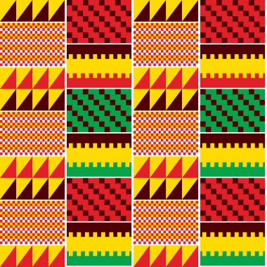 Kente geometrik vektör pürüzsüz desen, kabile Afrika nwentoma kumaş tarzı tasarım kumaş ve tekstil için mükemmel